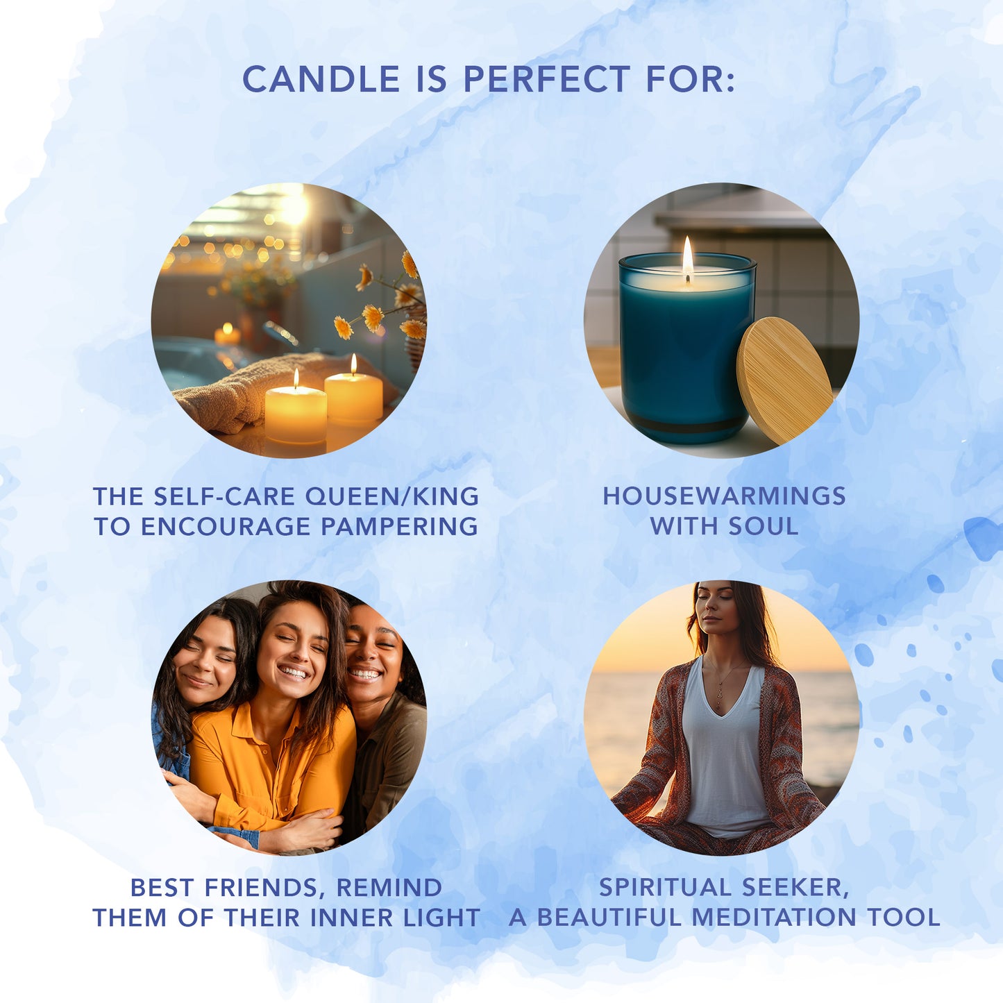 Personalized Engraved Merkaba Candle