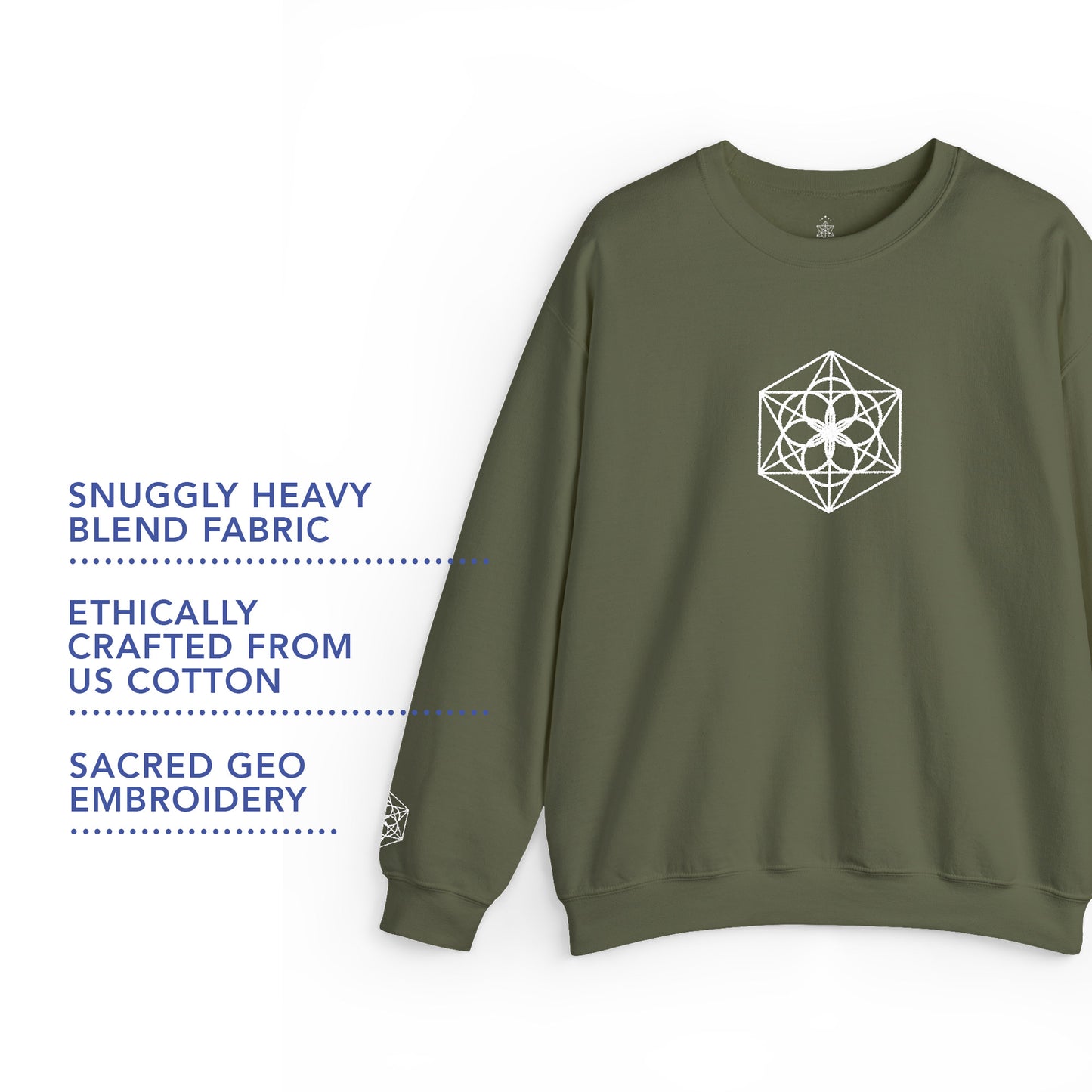 Embroidered Flower of Life Sweatshirt