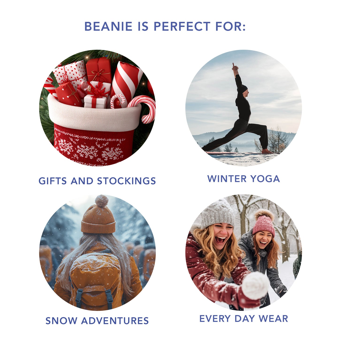 Embroidered Merkaba Pom-Pom Knit Cap