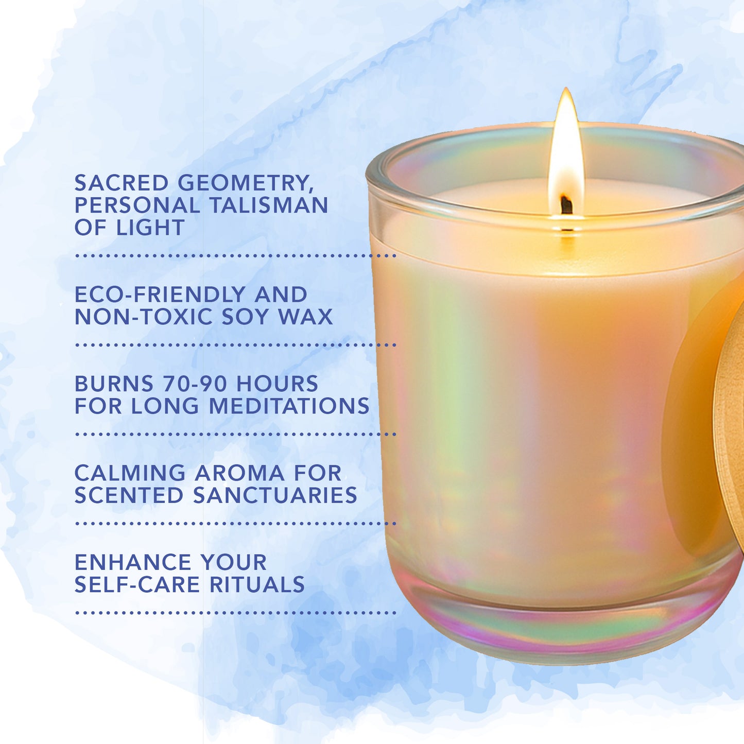 Personalized Engraved Merkaba Candle