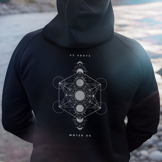 As Above So Below Mens Fleece Hoodie