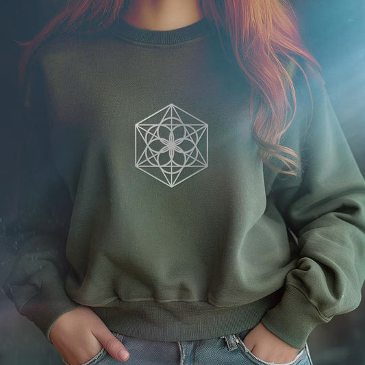 Embroidered Flower of Life Sweatshirt